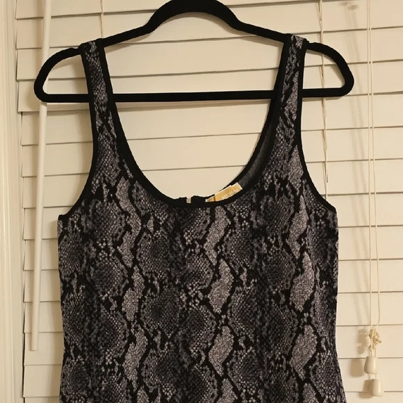 Michael Kors Black and Gray Sheath Maxi Dress Sleeveless - Picture 4 of 16